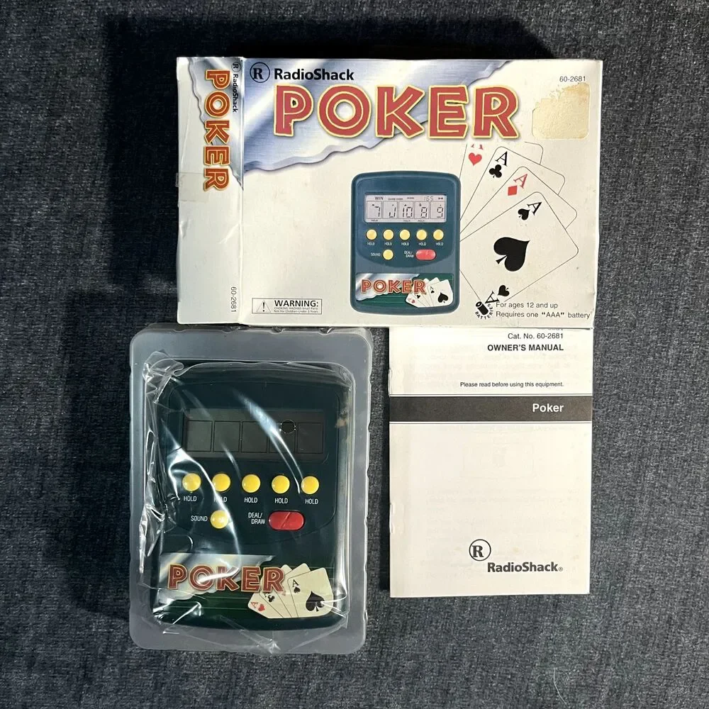 Vintage Radio Shack Poker Electronic Handheld Game #60-2681 Pocket size handheld